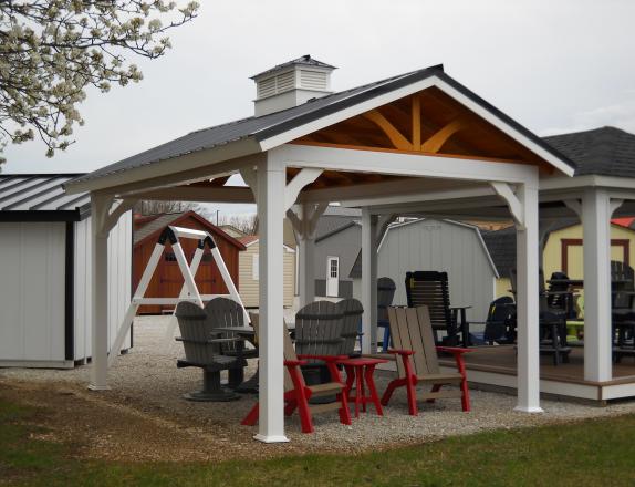 10'x14' Vinyl Peak Pavilion (no Floor )