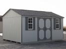 10x16 Peak Style Storage Shed with Grey LP Smart Side from Pine Creek Structures