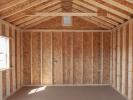 12x16 Peak Style Storage Shed Interior